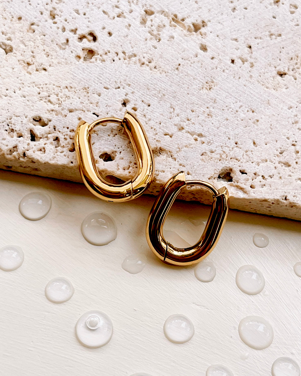Cassandra (Gold) U-Shaped Gold Huggies