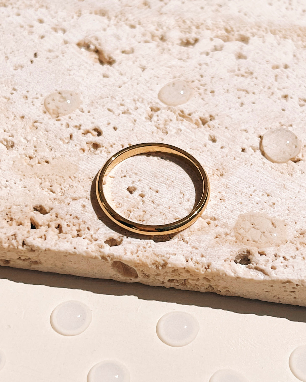 Estella (Gold) Minimalist Rounded Thin Ring