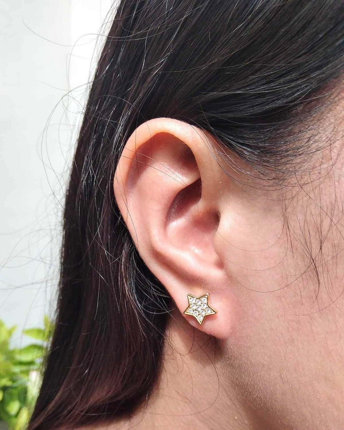 Grace (Bundle Set) 3 Pairs Dainty Minimalist Zircon Paved Star Moon Round Gold Studs