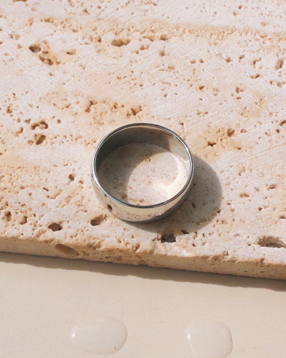Lorena (Silver) Minimalist Wide Thick Rounded Ring
