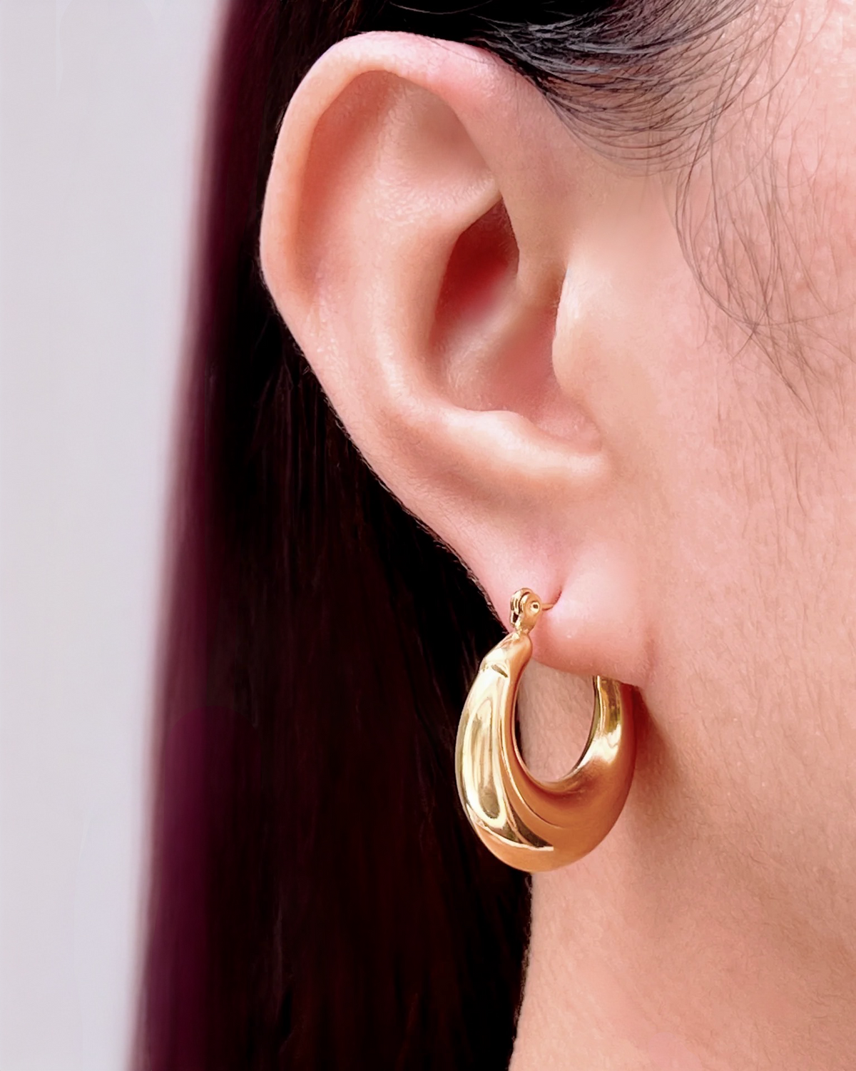 Kaitlyn (Gold) Chunky Round Gold Hoops