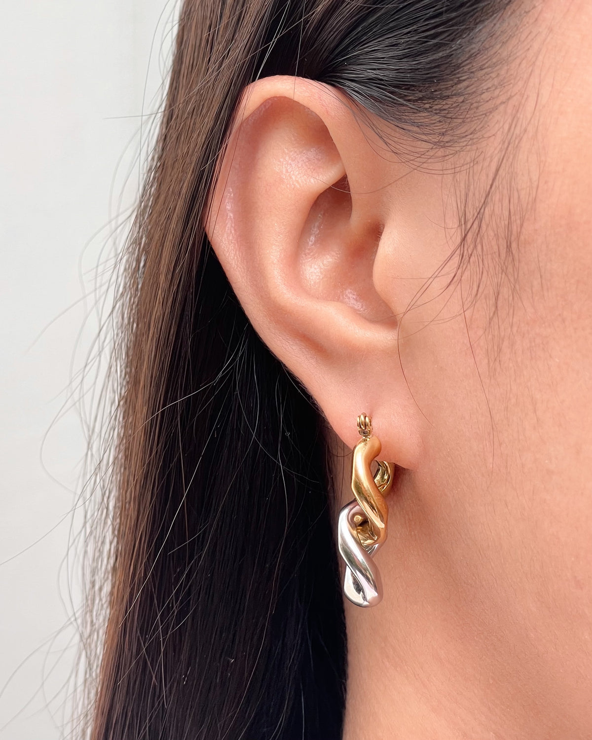 Piper (Two Tone) Chunky Silver & Gold Chain Dangles