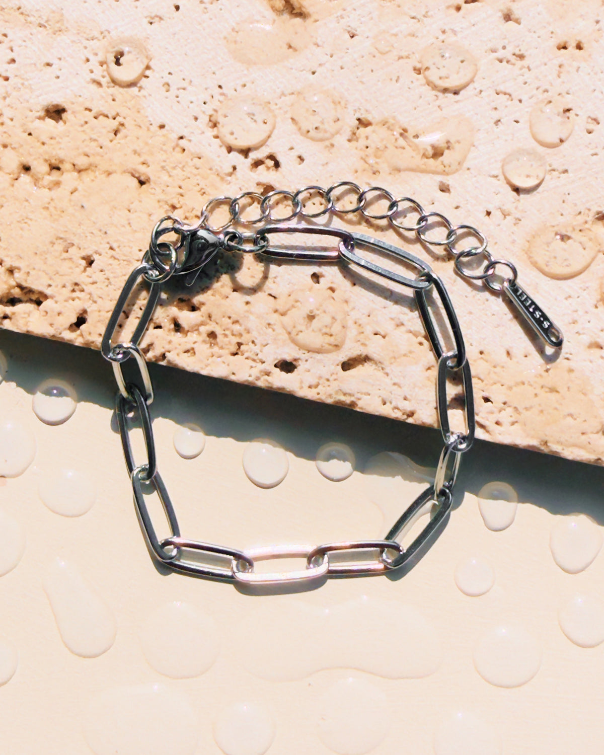 Elora (Silver) Paper Clip Chain Bracelet / Anklet