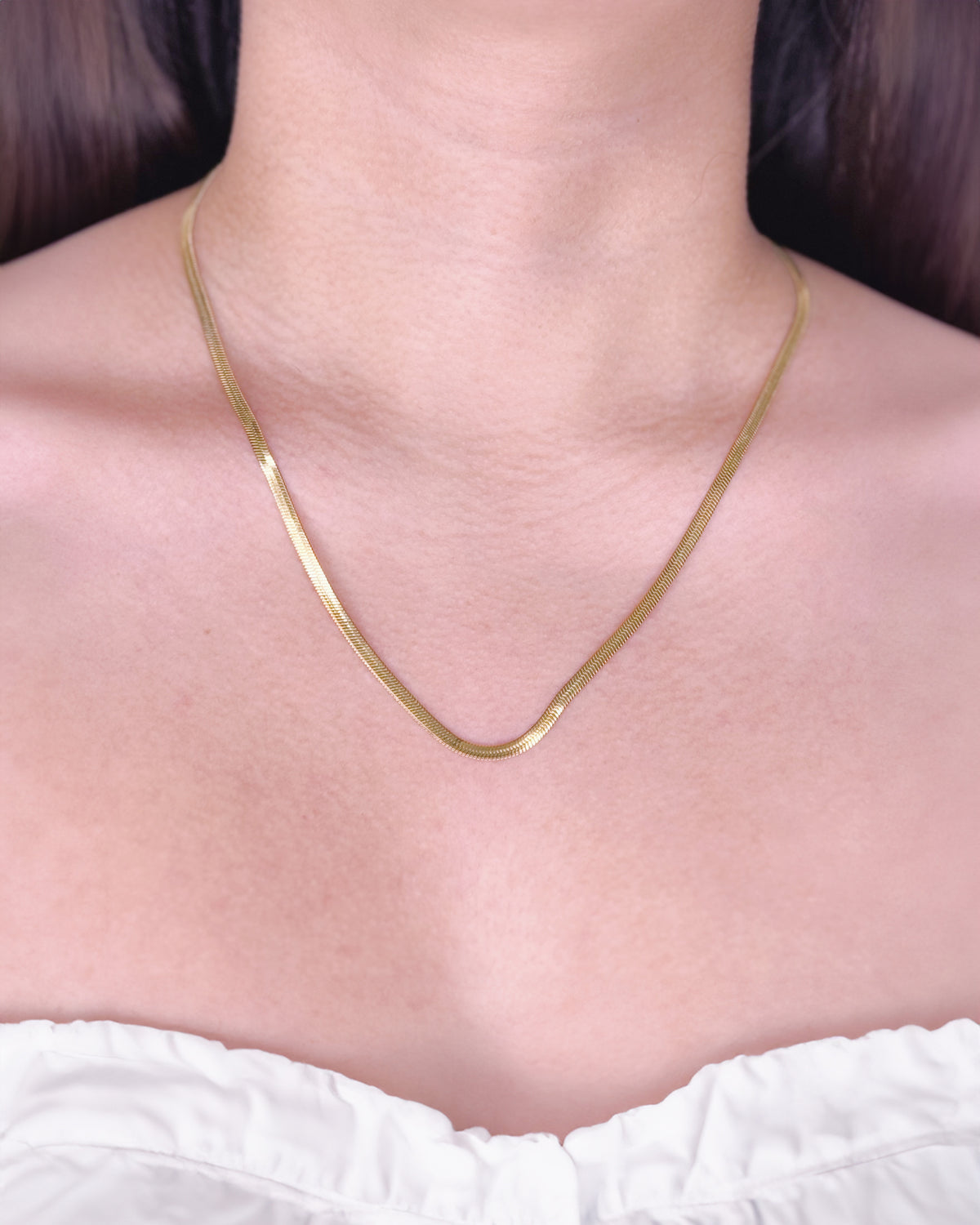 Adele (Bundle Set) 3 Necklaces Triple Layer Rope Chain Flat Snake Chain Thin Curb Chain Zircon Star Frame Pendant Gold Necklace