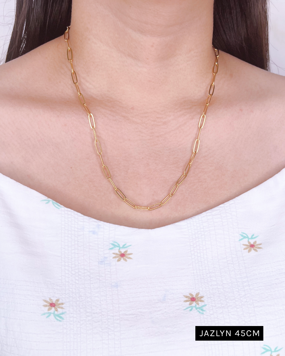 Jazlyn (Gold) Paper Clip Chain Gold (Chain Only) Necklace