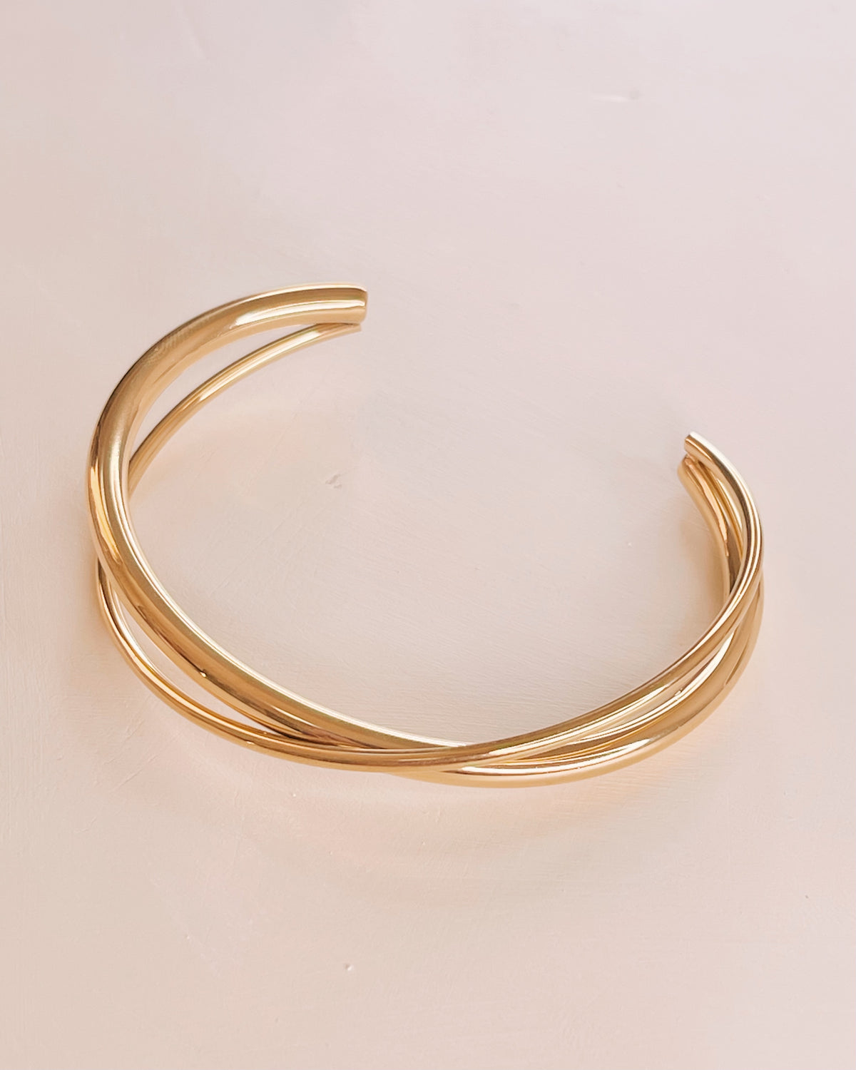 Nellie (Gold) Intertwined Design Gold Bangle