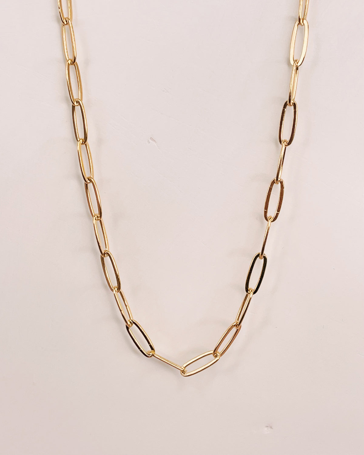 Jazlyn Paper Clip Chain Gold Necklace