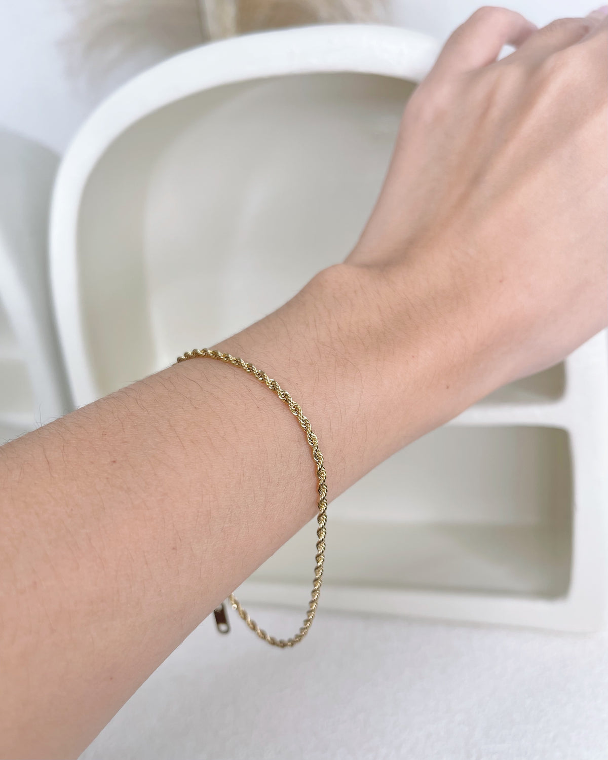 Alondra Gold Rope Chain Bracelet / Anklet