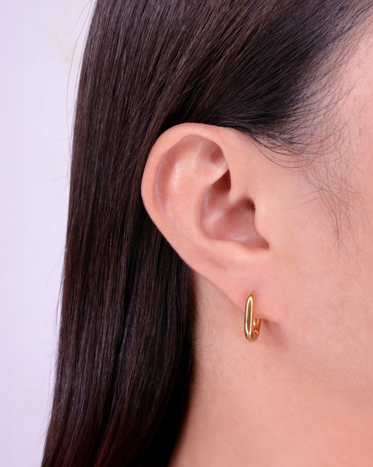 Jennica (Bundle Set) 3 Pairs U-Shaped Gold Huggies Classic Round Gold Huggies Zircon Paved Round Gold Hoops