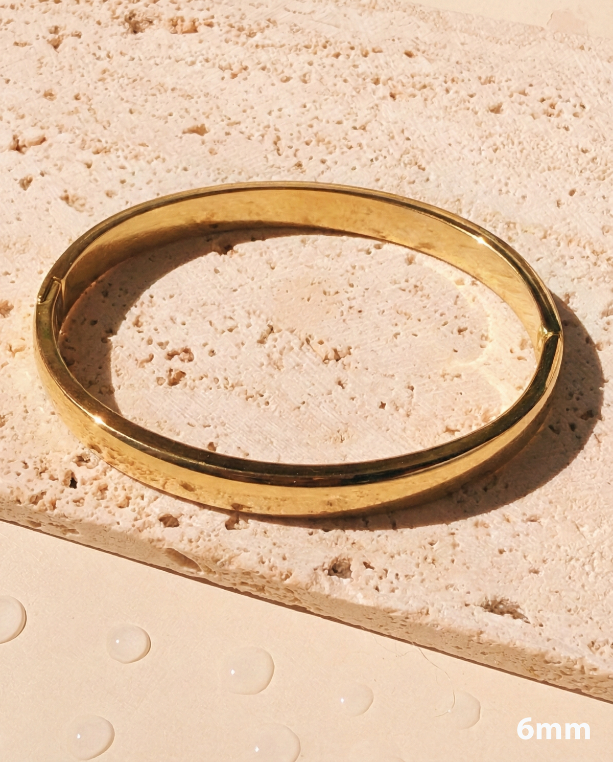 Cameron (Gold) Flat Rounded Smooth Thin Solid Closed Bangle