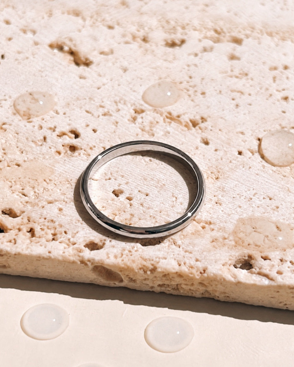 Estella (Silver) Minimalist Rounded Thin Ring