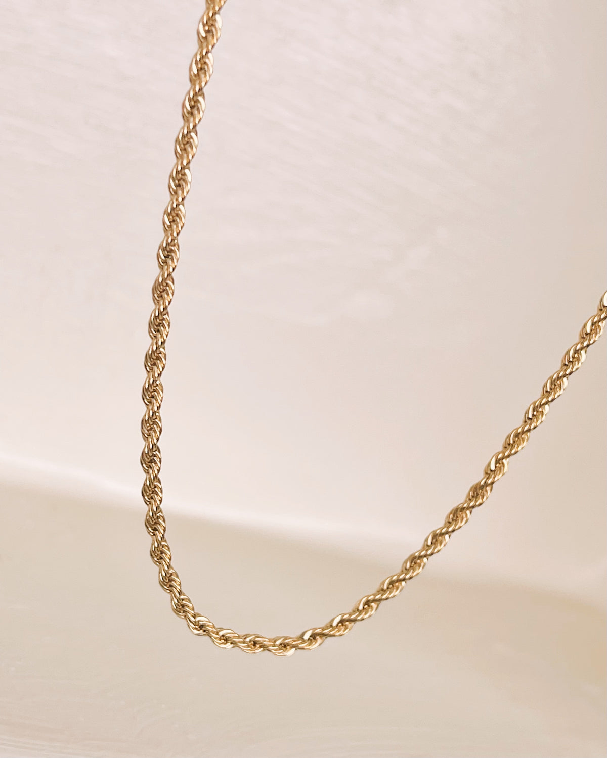 Mae Classic Rope Chain Gold Necklace