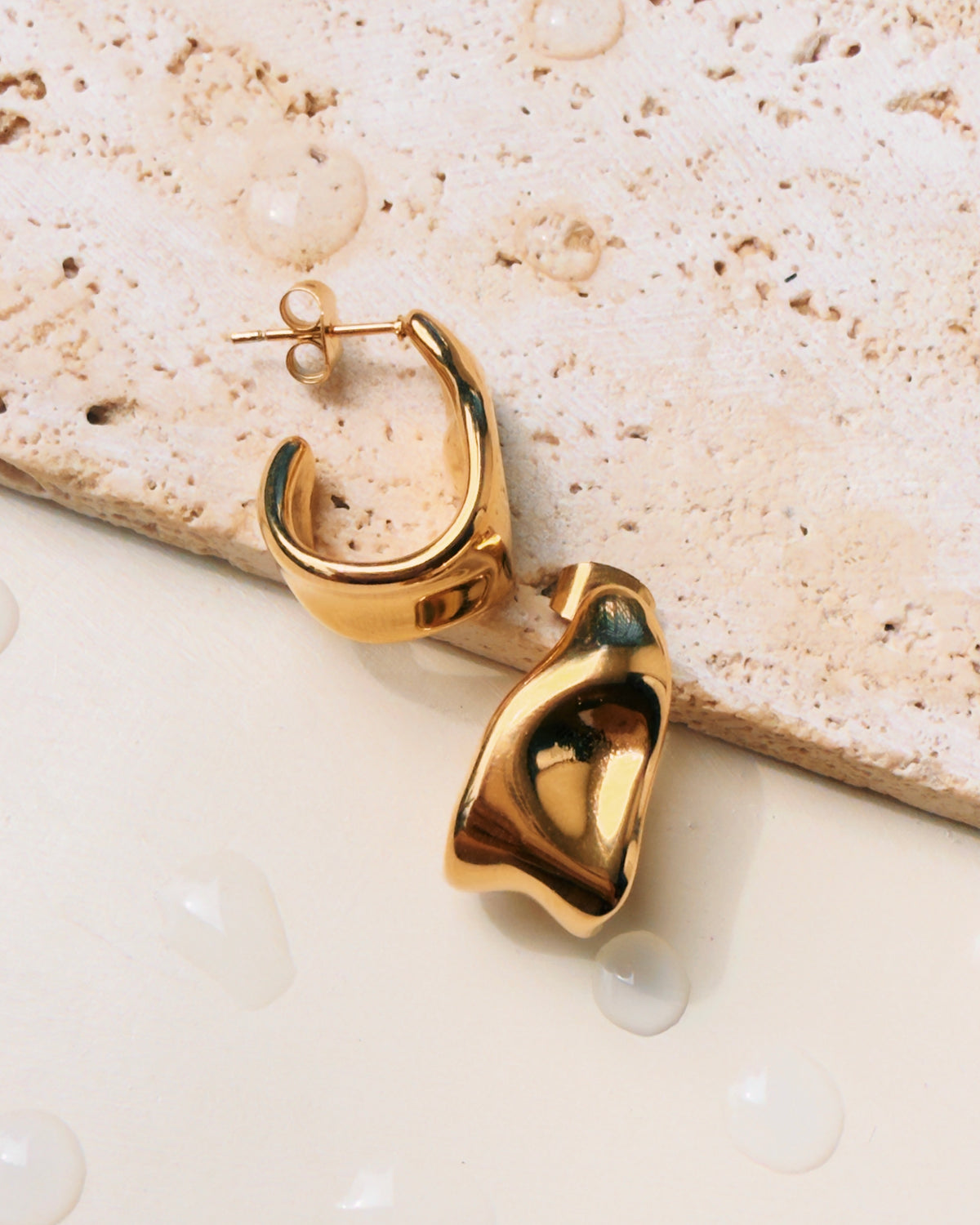 Rowan Chunky Sail Design Gold Hoops