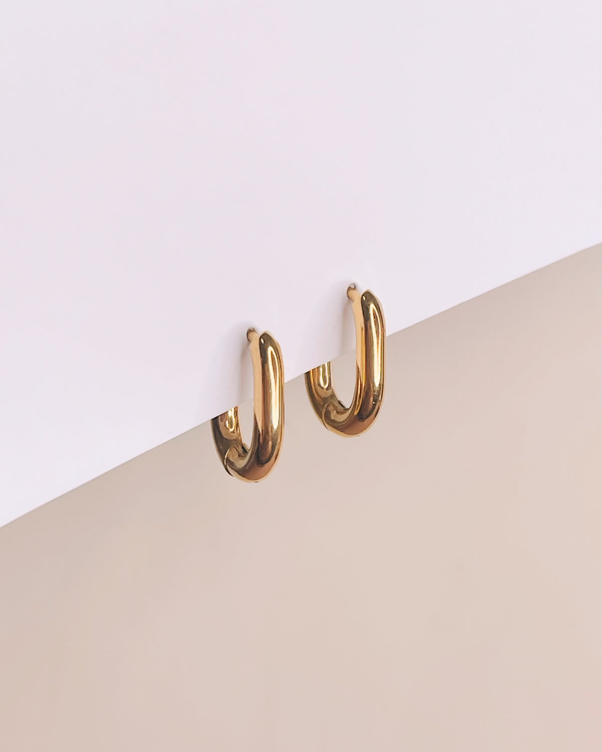Cassandra U-Shaped Gold Huggies