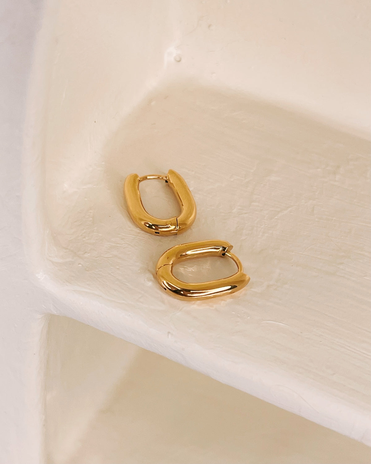 Cassandra U-Shaped Gold Huggies