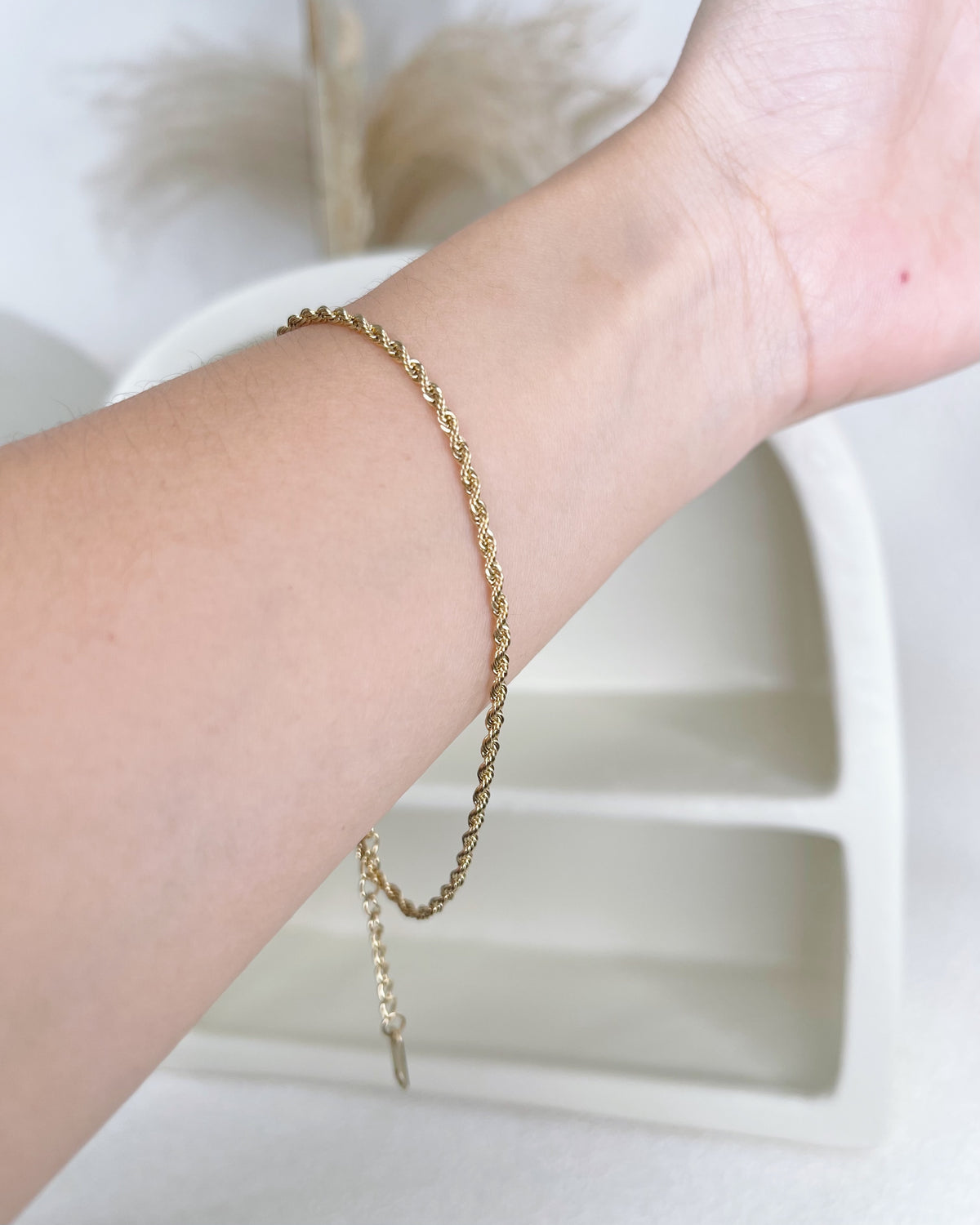 Alondra Gold Rope Chain Bracelet / Anklet