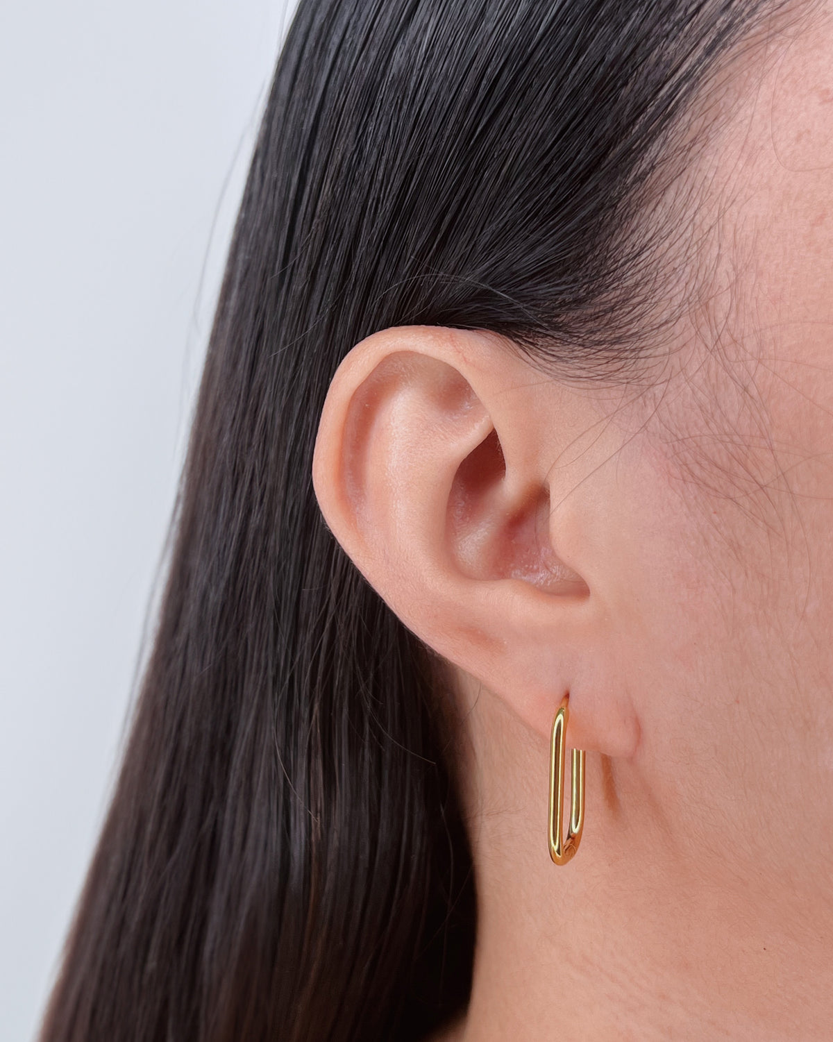 Jayla (Gold) U-Shaped Classic Thin Gold Hoops