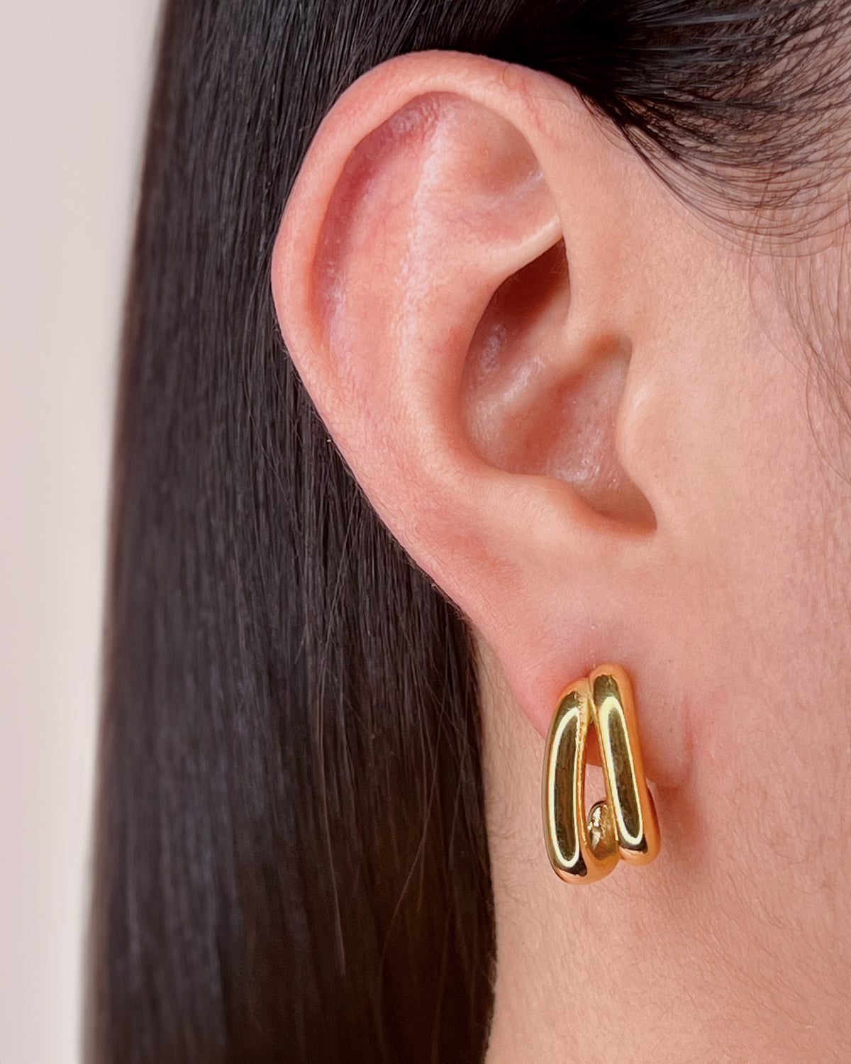 Vienna (Gold) Double Layer Thick Layered Look Hoops