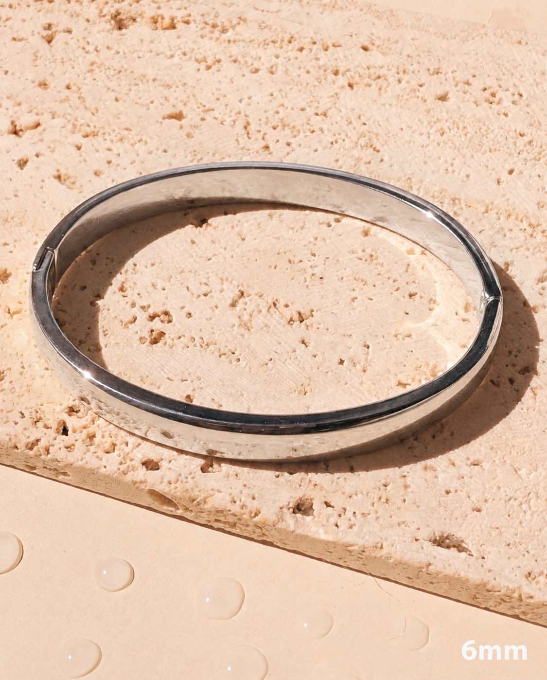 Cameron (Silver) Flat Rounded Smooth Thin Solid Closed Bangle